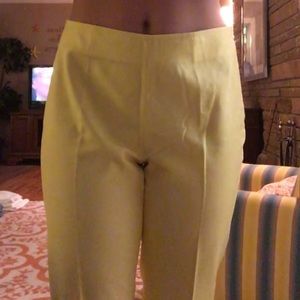 Yellow Talbots skinny leg ankle pant